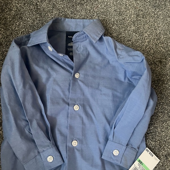 Blue Button-Up Shirt - Picture 2 of 3